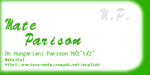 mate parison business card